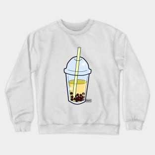 Yellow neon bubbletea Crewneck Sweatshirt